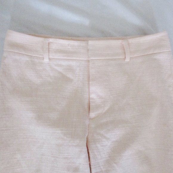 CLUB MONACO Pink Textured Straight Leg Mid Rise Cropped Pants Size 2 - Picture 4 of 7